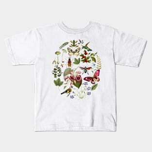 Forest Nature Illustrations Collage Kids T-Shirt